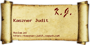 Kaszner Judit névjegykártya